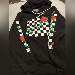 Men's rose checkered hoodie size small